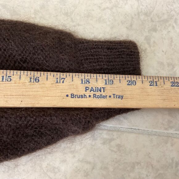 Vintage Cervelle 80s Wool Mohair Cardigan sweater M brown Artsy button up lined - Picture 10 of 12